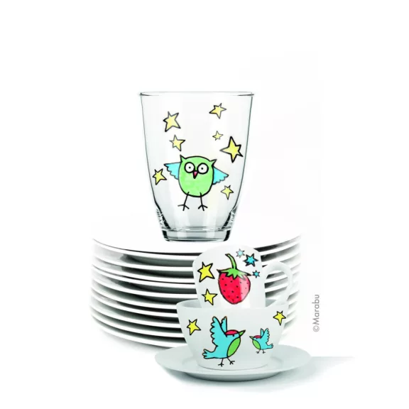 Marabu Porcelain & Glas filctoll szett - "Summer", 5 x 1-2 mm