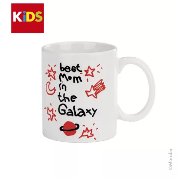   Marabu KiDS Porcelain & Glas filctoll szett - 2 db filc + bögre, fiúknak