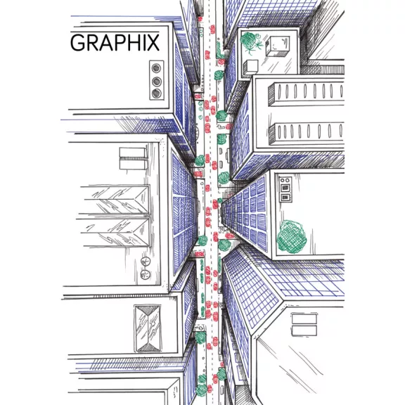 Marabu Fineliner Colour Graphix színes tűfilc szett - "DOODLE SUPREME", 12 db