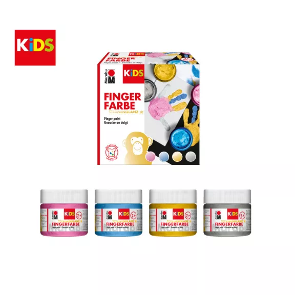 Marabu KiDS ujjfesték szett - "Csillagfény", 4 x 100 ml