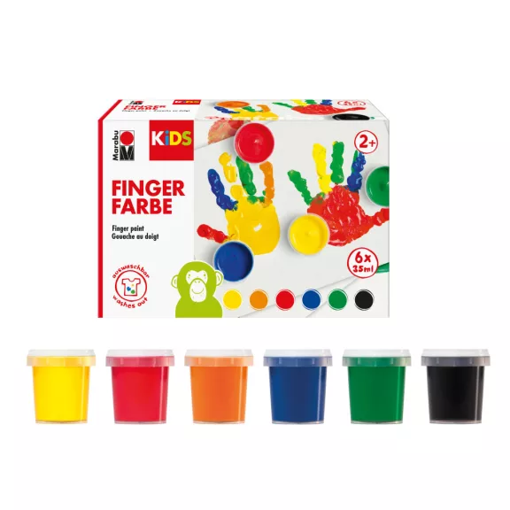 Marabu KiDS ujjfesték szett - 6 x 35 ml