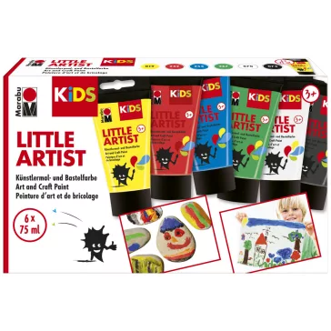   Marabu KiDS Little Artist művészfesték szett gyerekeknek - 6 x 75 ml
