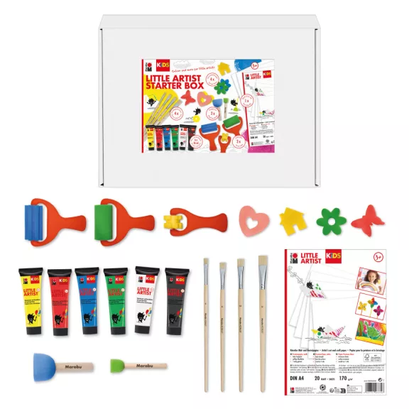 Marabu KiDS Little Artist kezdő festőkészlet gyerekeknek - eszközökkel, anyagokkal, FSC100%