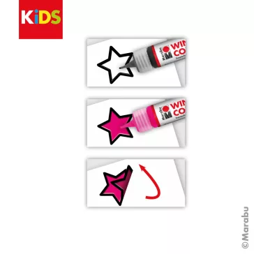   Marabu KiDS Window Color üvegmatrica festék szett - "Hercegnő", 6 x 25 ml