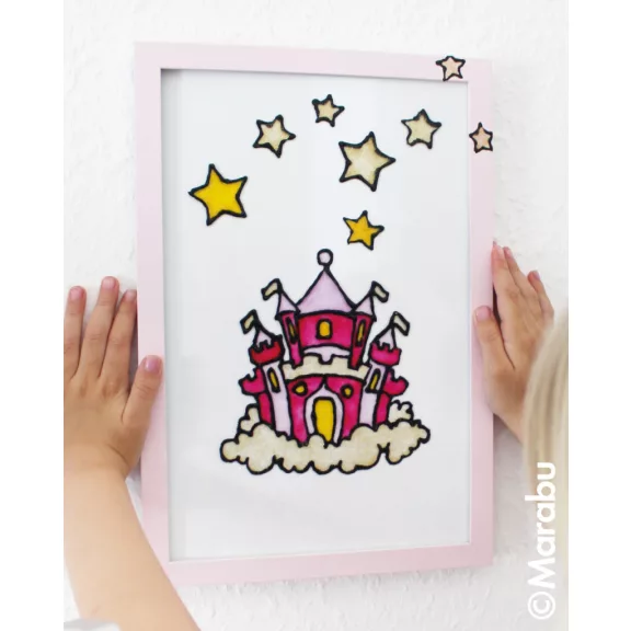 Marabu KiDS Window Color üvegmatrica festék szett - "Hercegnő", 6 x 25 ml
