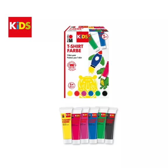 Marabu KiDS pólófestő szett gyerekeknek - 6 x 36 ml