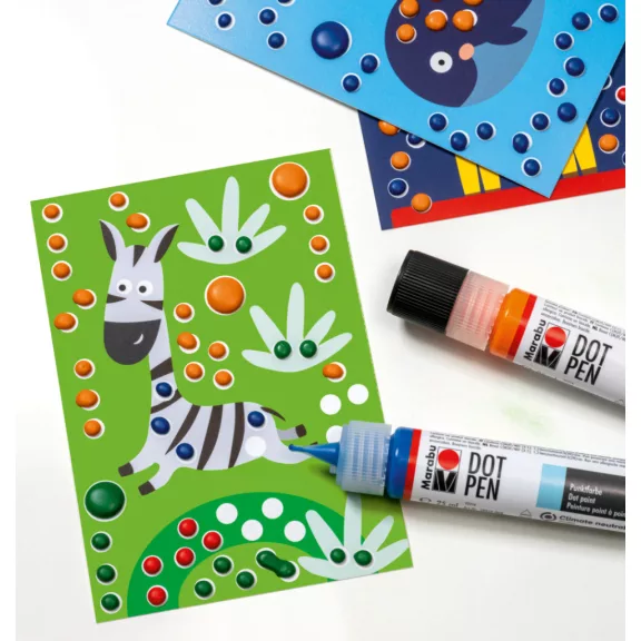 Marabu Kids Dot Pen pontozó festék szett - "Animals"
