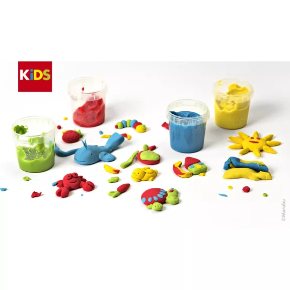 Marabu KiDS modellező gyurma szett - 4 x 140 g