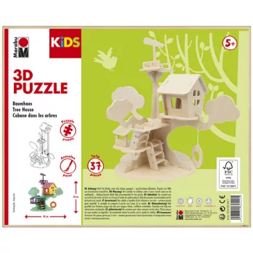 Marabu KiDS 3D Puzzle fából - fa ház