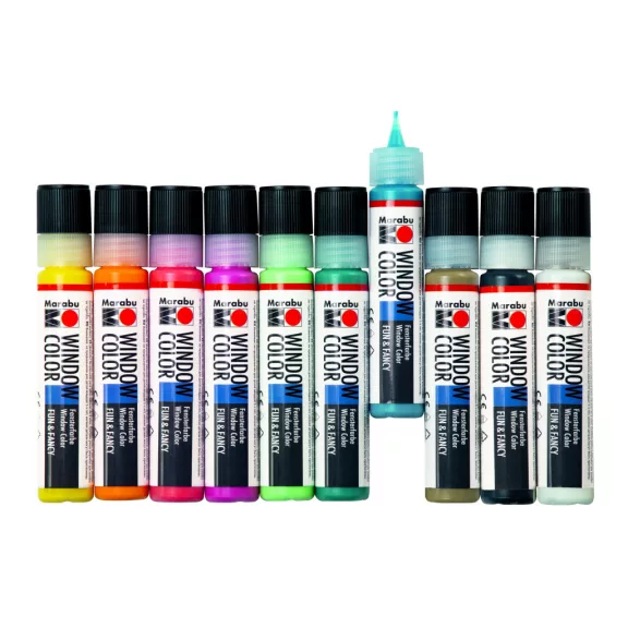 Marabu Window Color üvegmatrica festék szett - "Láma", 10 x 25 ml