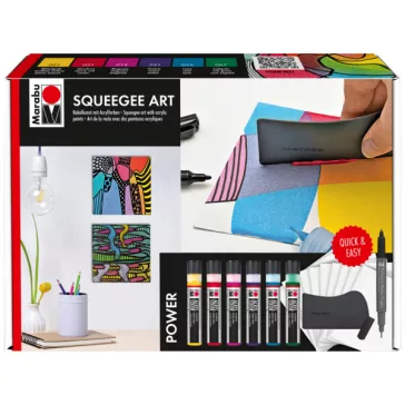   Marabu Acryl Color akrilfesték szett simítóval - 6x25 ml erős színek