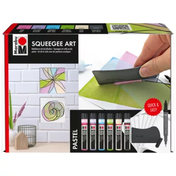   Marabu Acryl Color akrilfesték szett simítóval - 6x25 ml pasztell színek