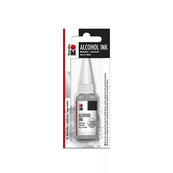 Marabu Alcohol Ink - metál-ezüst 782, 20 ml