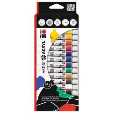 Marabu Artist Acryl művészfesték szett - 12 x 12 ml