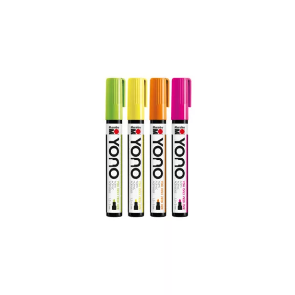 Marabu YONO Marker akrilfilc szett - NEON, 4 x 1,5-3 mm