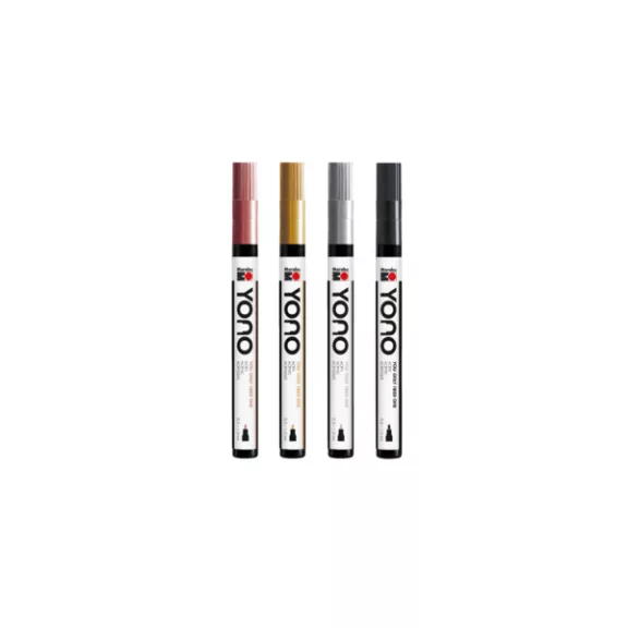 Marabu YONO Marker akrilfilc szett - METAL, 4 x 0,5-1,5 mm