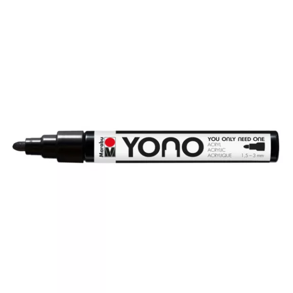 Marabu YONO Marker akrilfilc - fekete 073, 1,5-3 mm