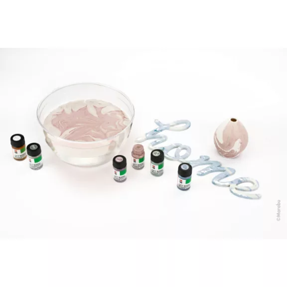 Marabu Easy Marble márványozó készlet - 5 x 15 ml, pasztell