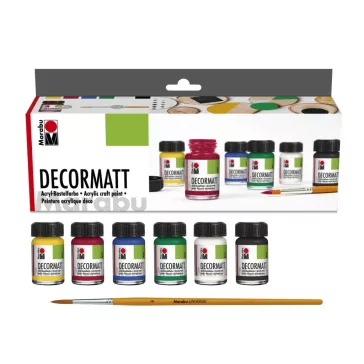 Marabu Decormatt matt akrilfesték kezdőszett - 6 x 15 ml
