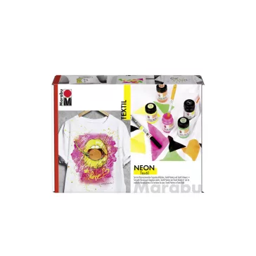 Marabu Textil Neon textilfesték szett - 4 x 15 ml