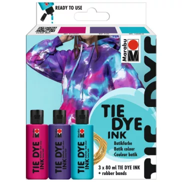 Marabu Tie Dye batikfesték készlet - Trendi, 3 x 80 ml