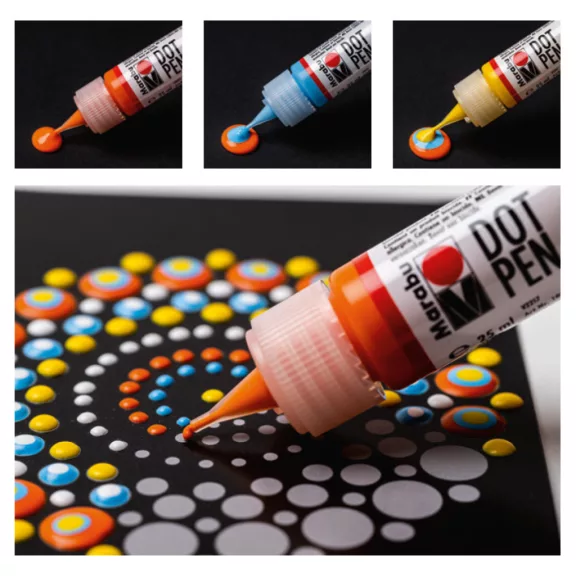 Marabu Dot Pen pontozó festék szett - "Mandala",  9 részes