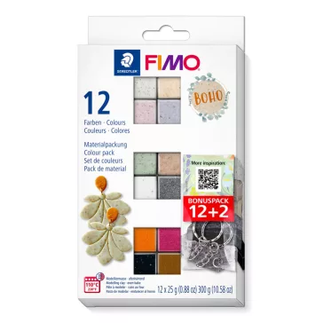   FIMO Effect süthető gyurma készlet - 12 x 25 g, Boho (Colour Pack)