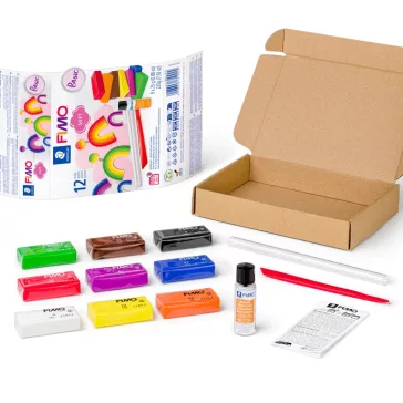   FIMO Soft süthető gyurma készlet - 9 x 25 g, válogatott színek + kiegészítők!