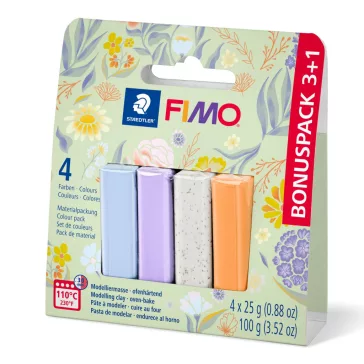 FIMO süthető gyurma készlet - 4 x 25 g, Bloomy