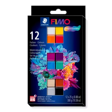  FIMO Professional süthető gyurmakészlet - 12 x 25 g, Alap Színek