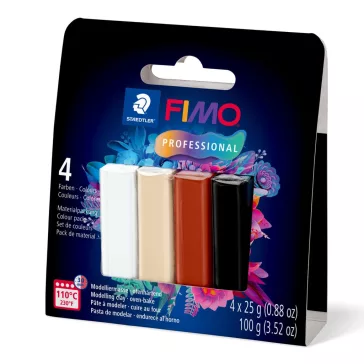   FIMO Professional süthető gyurmakészlet - 4 x 25 g, Natural Colours