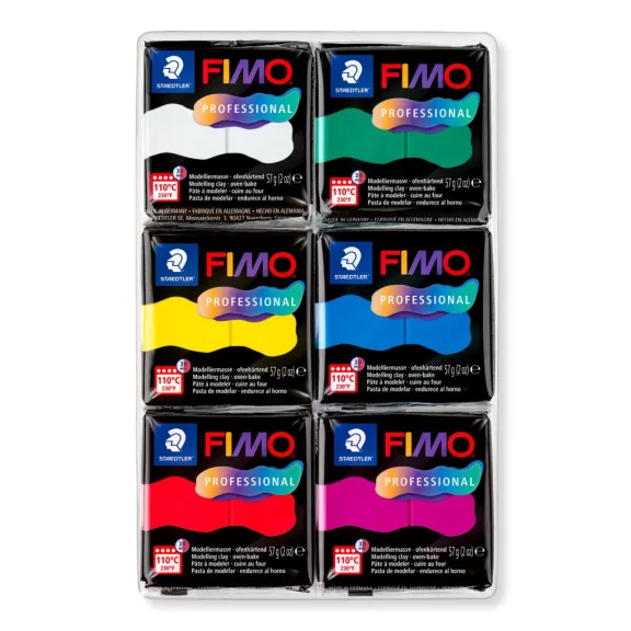 FIMO Professional süthető gyurmakészlet - 6 x 57 g, True Colours