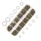 Fém szerelőkarika szett - 4-10 mm, 1050 db, bronz