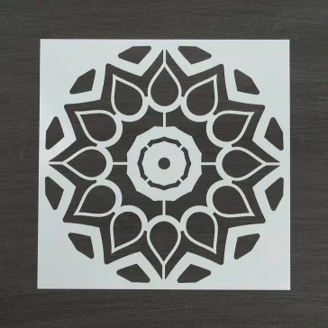 Festősablon (stencil) - Adél, virág mandala minta