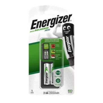 ENERGIZER Mini elemtöltő, AA ceruza/AAA mikro, 2x2000mAh