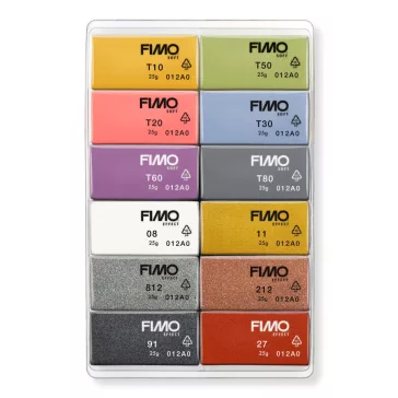   FIMO Soft süthető gyurma készlet - 12 x 25 g, Divatos színek