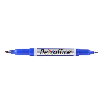 FLEXOFFICE alkoholos marker, 0,4/1,0 mm, kétvégű - kék