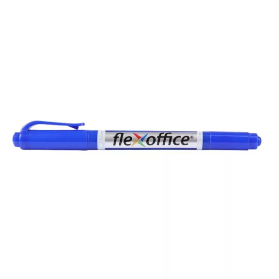 FLEXOFFICE alkoholos marker, 0,4/1,0 mm, kétvégű - kék