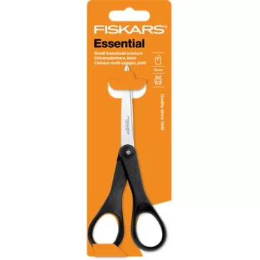FISKARS Essential olló, papírvágó, 18 cm, fekete