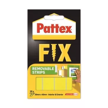   HENKEL Pattex Fix ragasztócsík, kétoldalas, visszaszedhető, 20 x 40 mm
