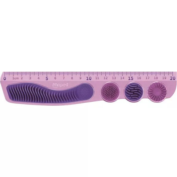 MAPED Kidy Learn Concentration vonalzó, műanyag, 20 cm - lila