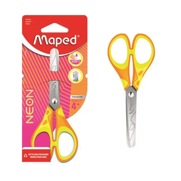 MAPED Soft Neon iskolai olló, 13 cm
