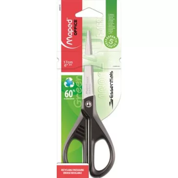 MAPED Essentials Green olló, irodai, 17 cm - fekete