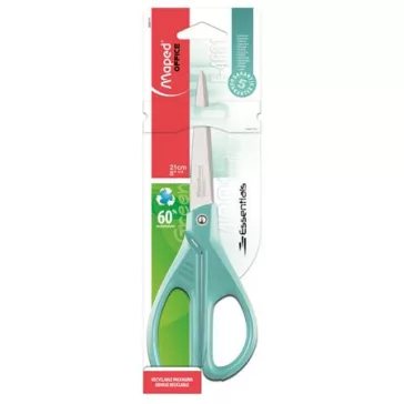 MAPED Essentials Green olló, irodai, 21 cm - türkiz