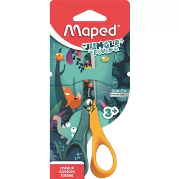   MAPED Jungle Fever Vivo olló, óvodai, 12 cm - vegyes színek