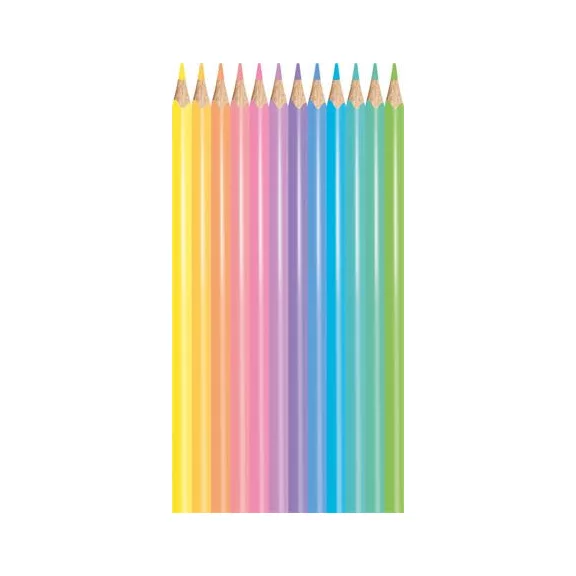 MAPED Color Peps Pastel színes ceruza készlet, háromszögletű - 12 db-os, pasztell szín