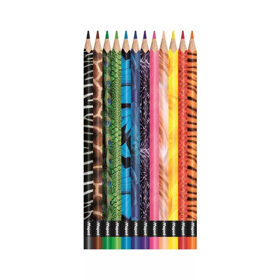 MAPED Color Peps Animal színes ceruza készlet, háromszögletű - 12 db-os