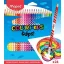 MAPED Color Peps Oops színes ceruza készlet, háromszögletű, radírozható - 24 db