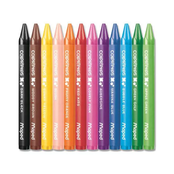 MAPED Color Peps Wax zsírkréta készlet - 12 db