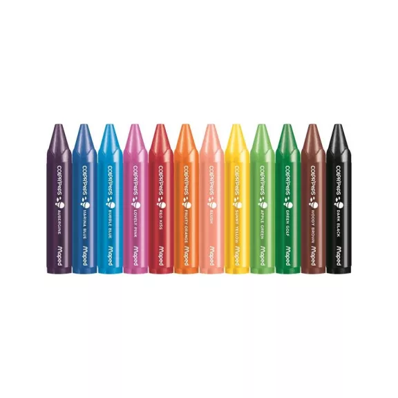 MAPED Color Peps Maxi Wax zsírkréta, vastag, 12 db-os